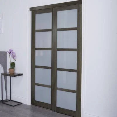 Glass Sliding Closet Doors with Installation Hardware Kit D1868
