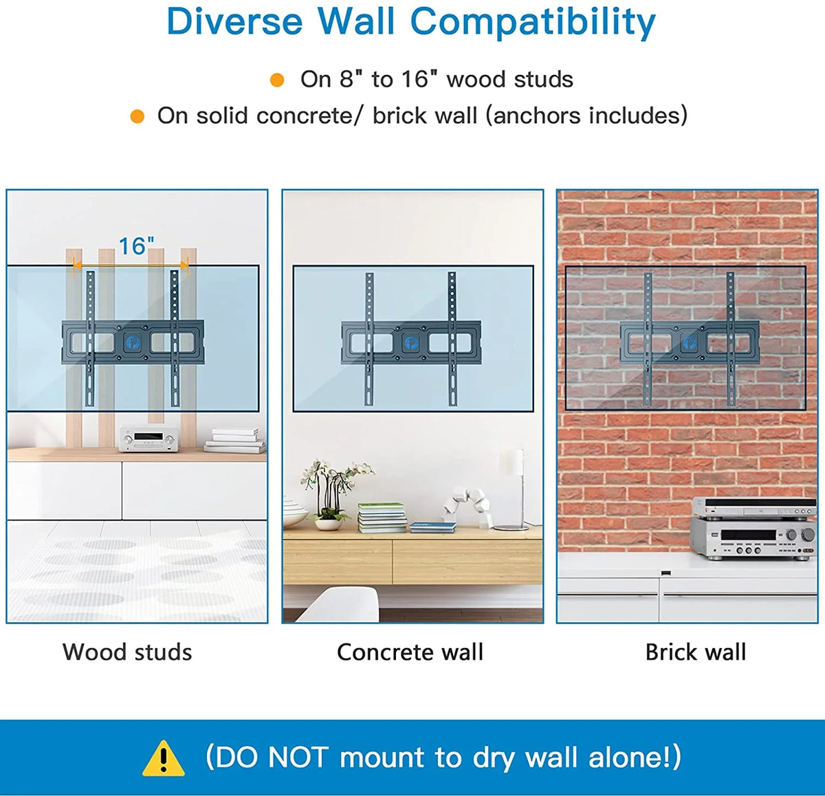 Full Motion TV Wall Mount Bracket for 26-65 inch TVs up to 88 lbs M1045
