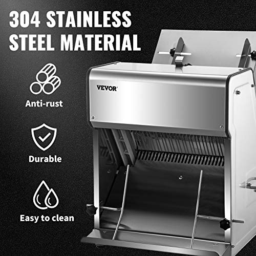 300 Slices/Hour Commercial Conveyor Toaster, 2200W Stainless Steel Double Heating Tubes B93915