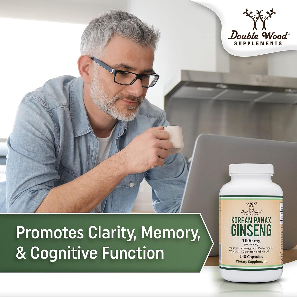 240 Vegan Capsules Korean Red Ginseng Extract I4229