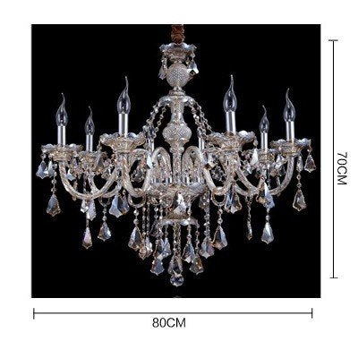Cognac 8 Lights K9 Crystal Chandelier Ceiling Pendant Lamp 31x28 Inch F4041