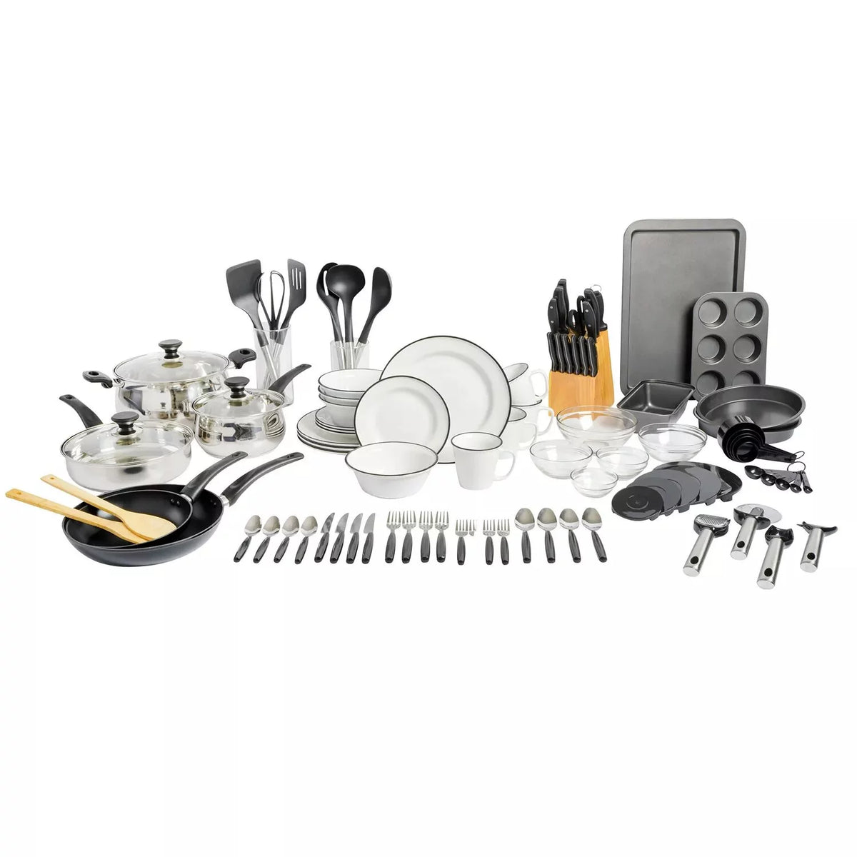 95-Piece Black Kitchen Starter Kit U219181