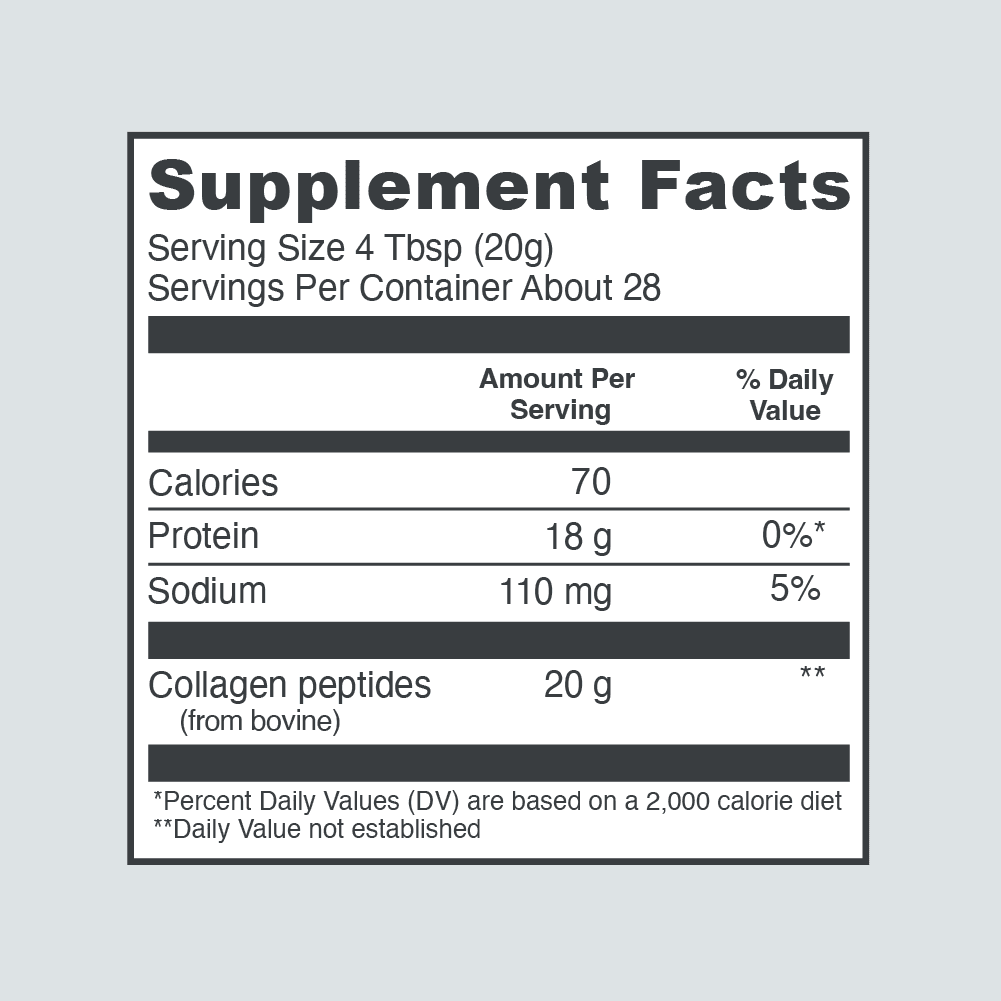 Unflavored Collagen Peptides Supplement Powder, 20 oz G150