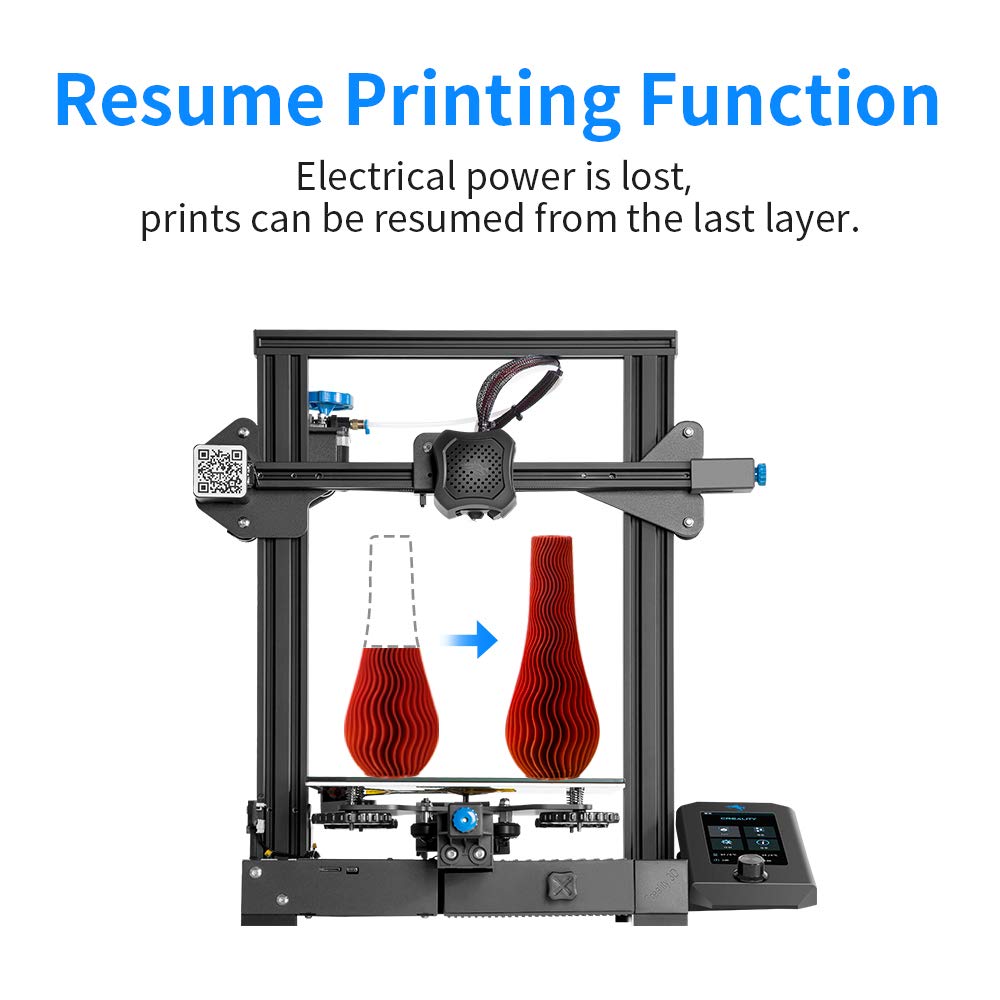 3D Printer with Carborundum Glass Platform 8.66x8.66x9.84 Inch Printing Size H2042