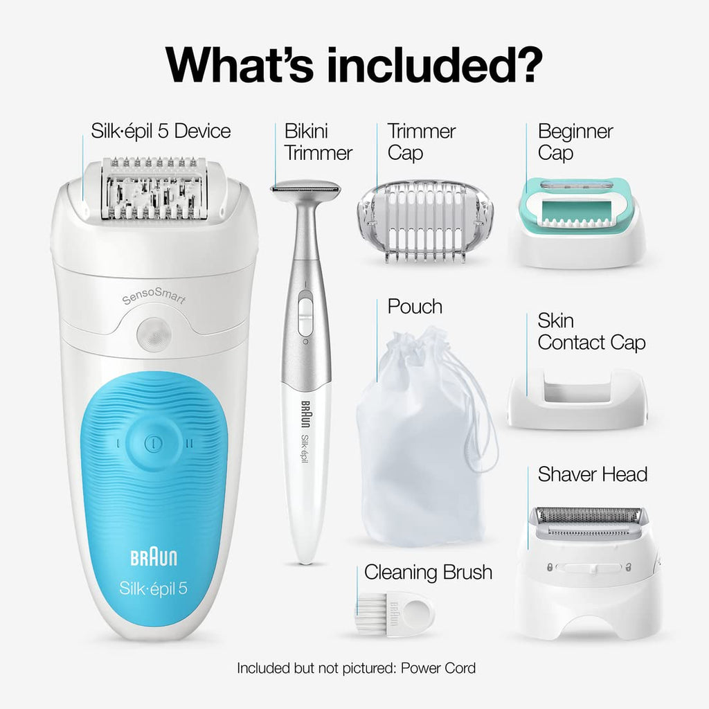 Epilator Hair Removal Device Cordless Rechargeable Wet & Dry A8448