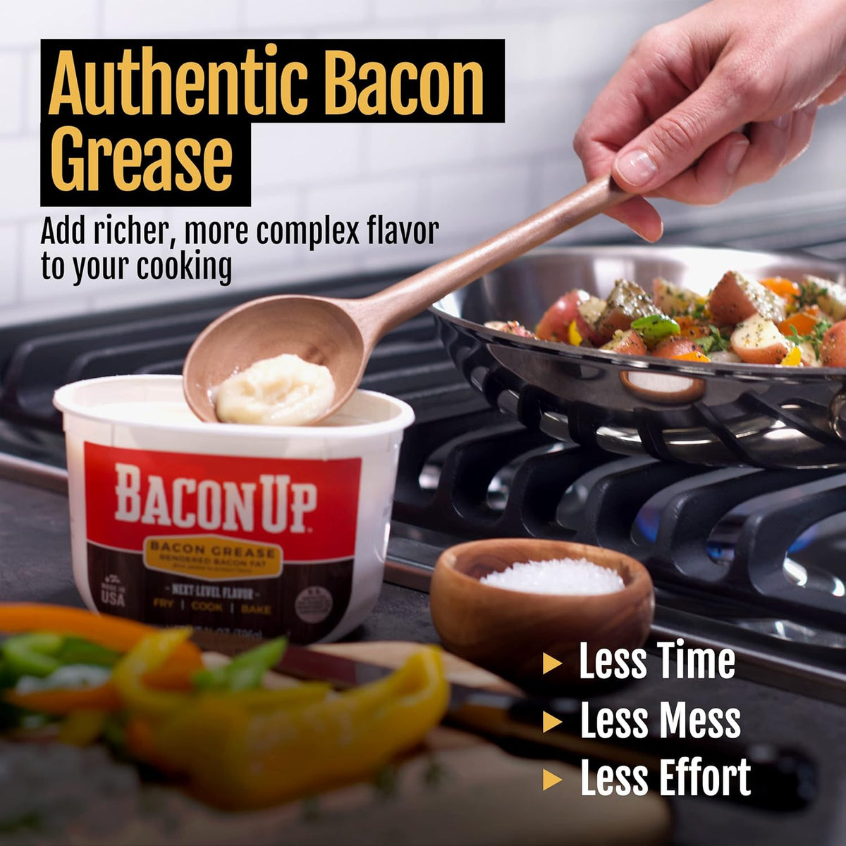 14 Ounce Tub of Bacon Grease for Cooking (2-pack) T22404