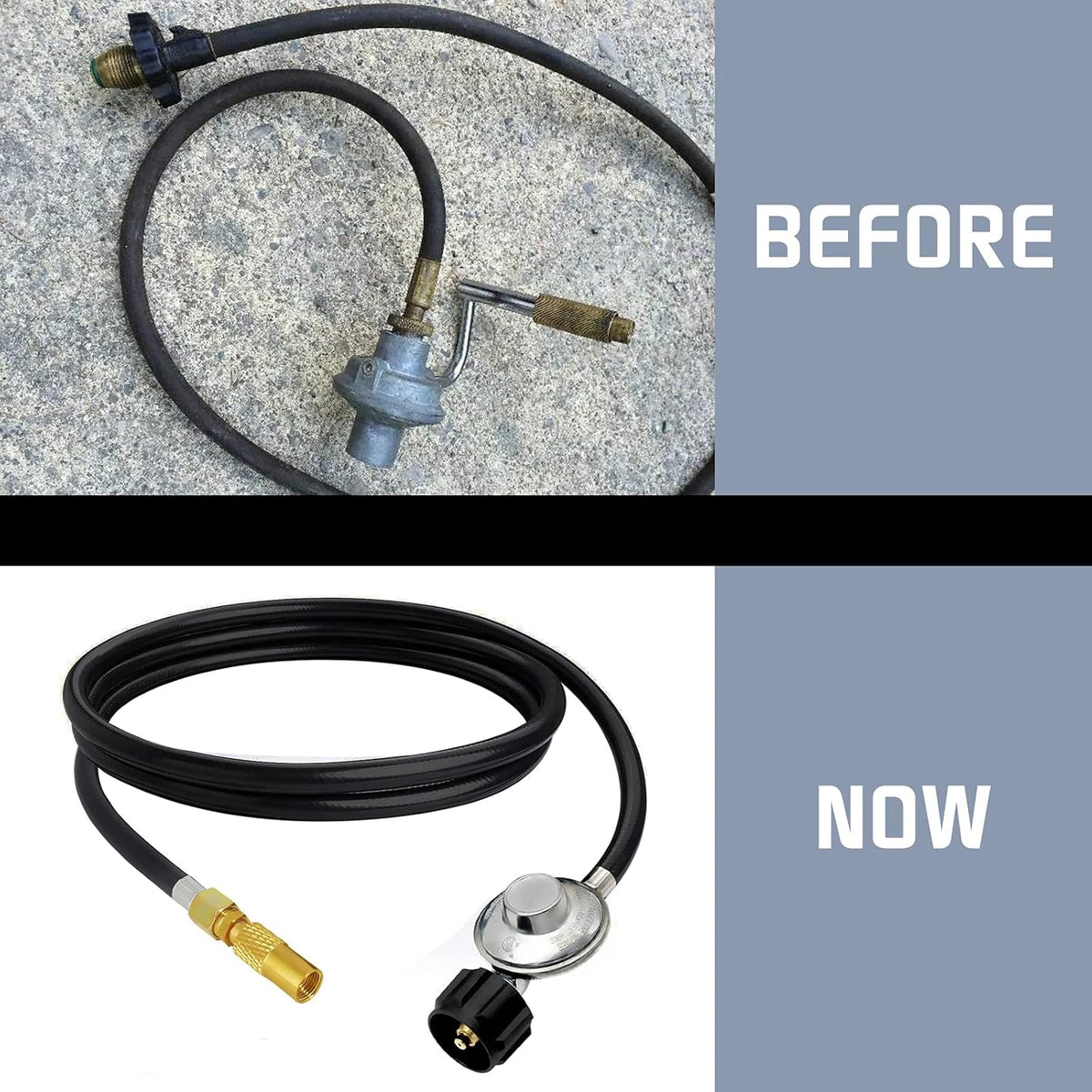 Universal Grill Regulator Hose with Threaded Regulator Y1157