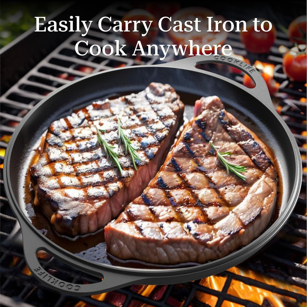 12 Inch Round Pre-Seasoned Cast Iron Griddle C662322