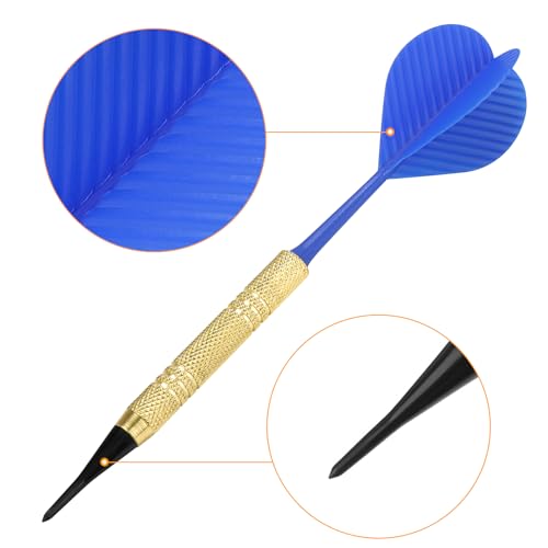 12 Pcs Soft Tip Darts Set with 100 Black 2BA Replacement Tips J9273