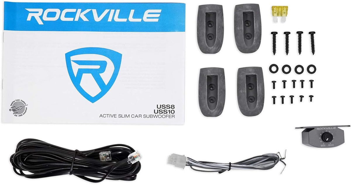 10" 800w Slim Under-Seat Active Powered Car Subwoofer R250620