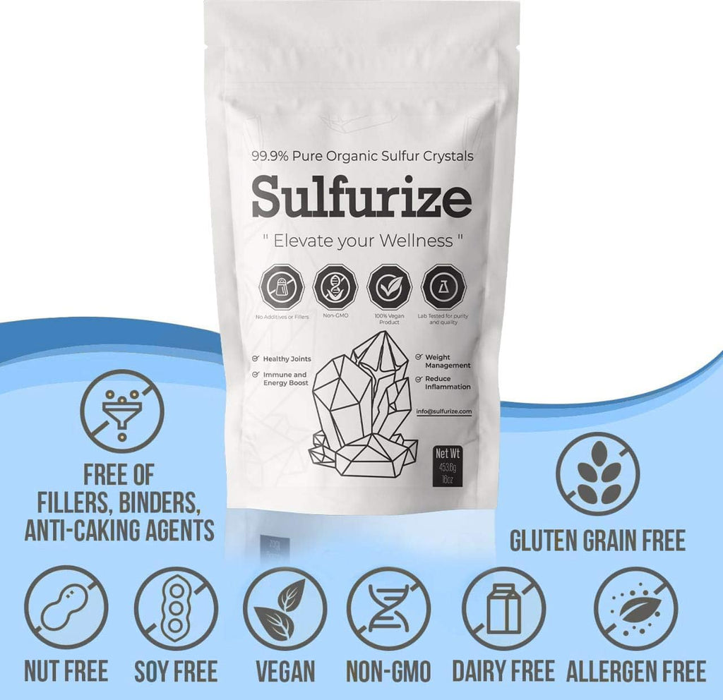 99.9% Pure MSM Crystals Supplement - 1 LBS Pack F365