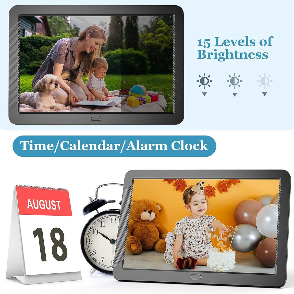 8.1 Inch FHD IPS Digital Photo Frame with Remote Control H8162