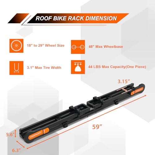 Folding Hitch Bike Rack, Heavy Duty Bicycle Carrier Platform, 2-Bike Capacity I989767
