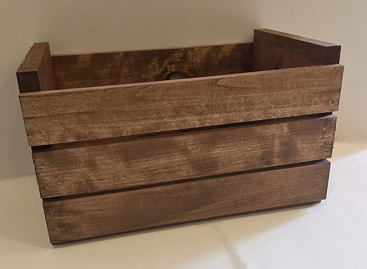 Vinyl Record Storage Wood Crate T1736