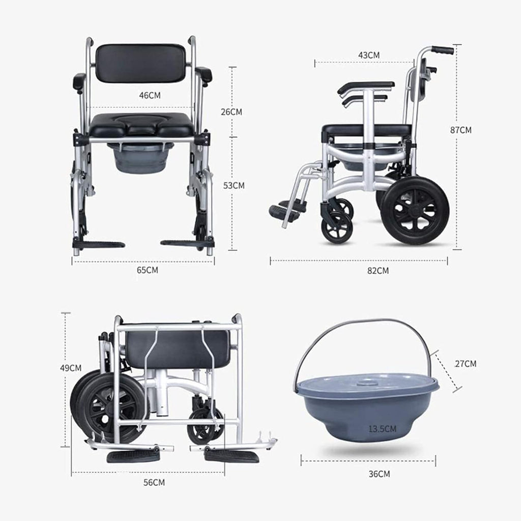 Folding Wheelchair Commode Toilet Chair L759