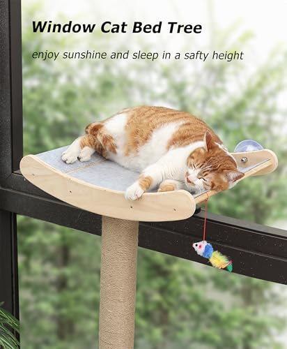 Cat Window Perch with Scratching Posts and Hammock V51960