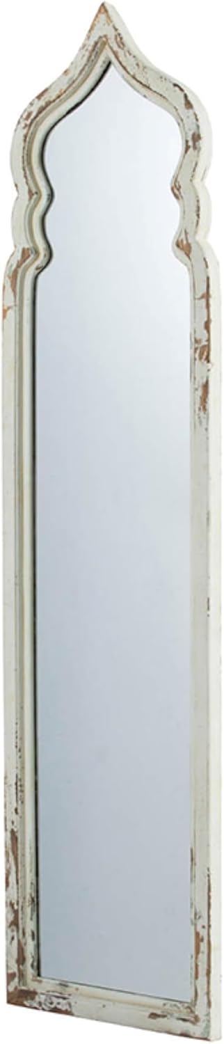 Vintage Weathered White Full Length Floor Mirror E79600