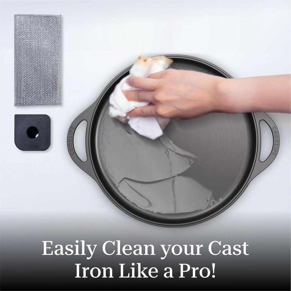 12 Inch Round Pre-Seasoned Cast Iron Griddle C662322