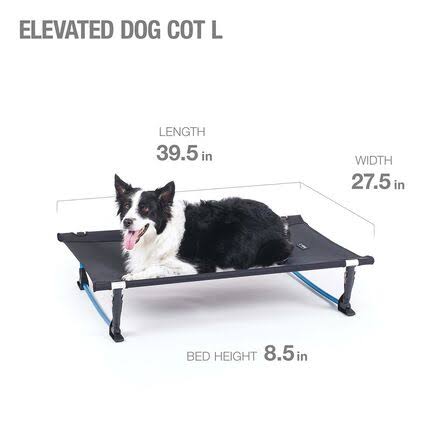 Black Elevated Dog Cot H800610