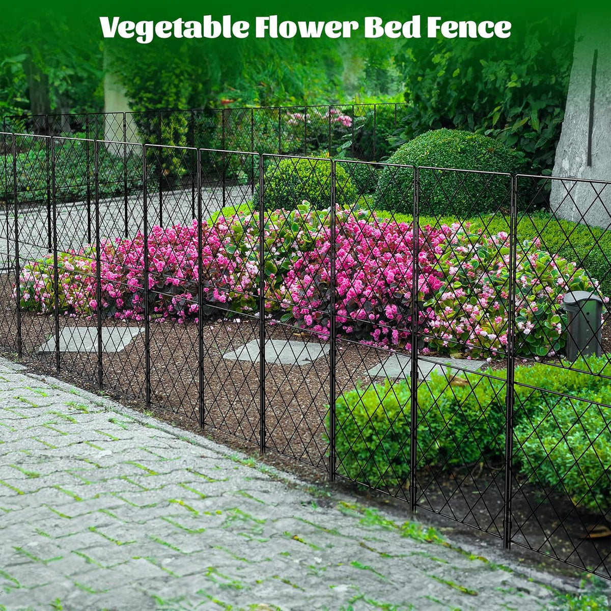 10 Panels 38in x 10.5ft Rustproof Metal Wire Garden Fence K1268