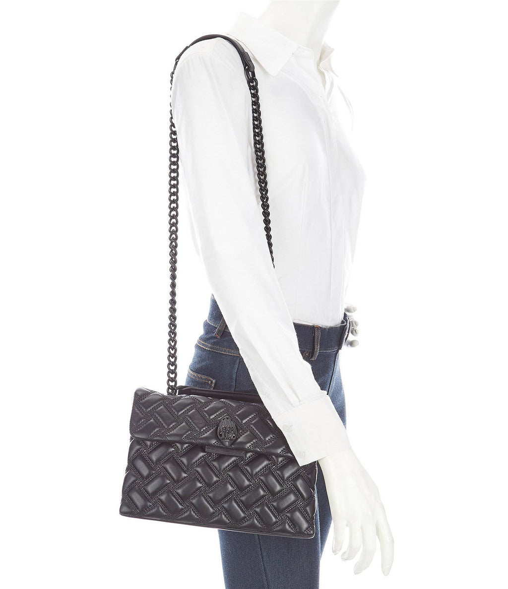 Dark Green Quilted Shoulder Bag Q15015