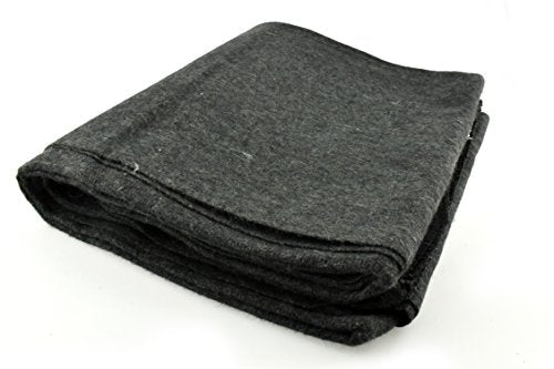 51"x 80" Gray Wool Blanket, 50% Wool, Lightweight 2 lb O34144