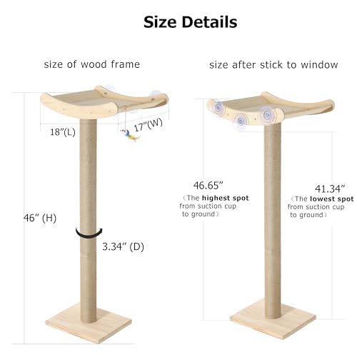 Cat Window Perch with Scratching Posts and Hammock V51960