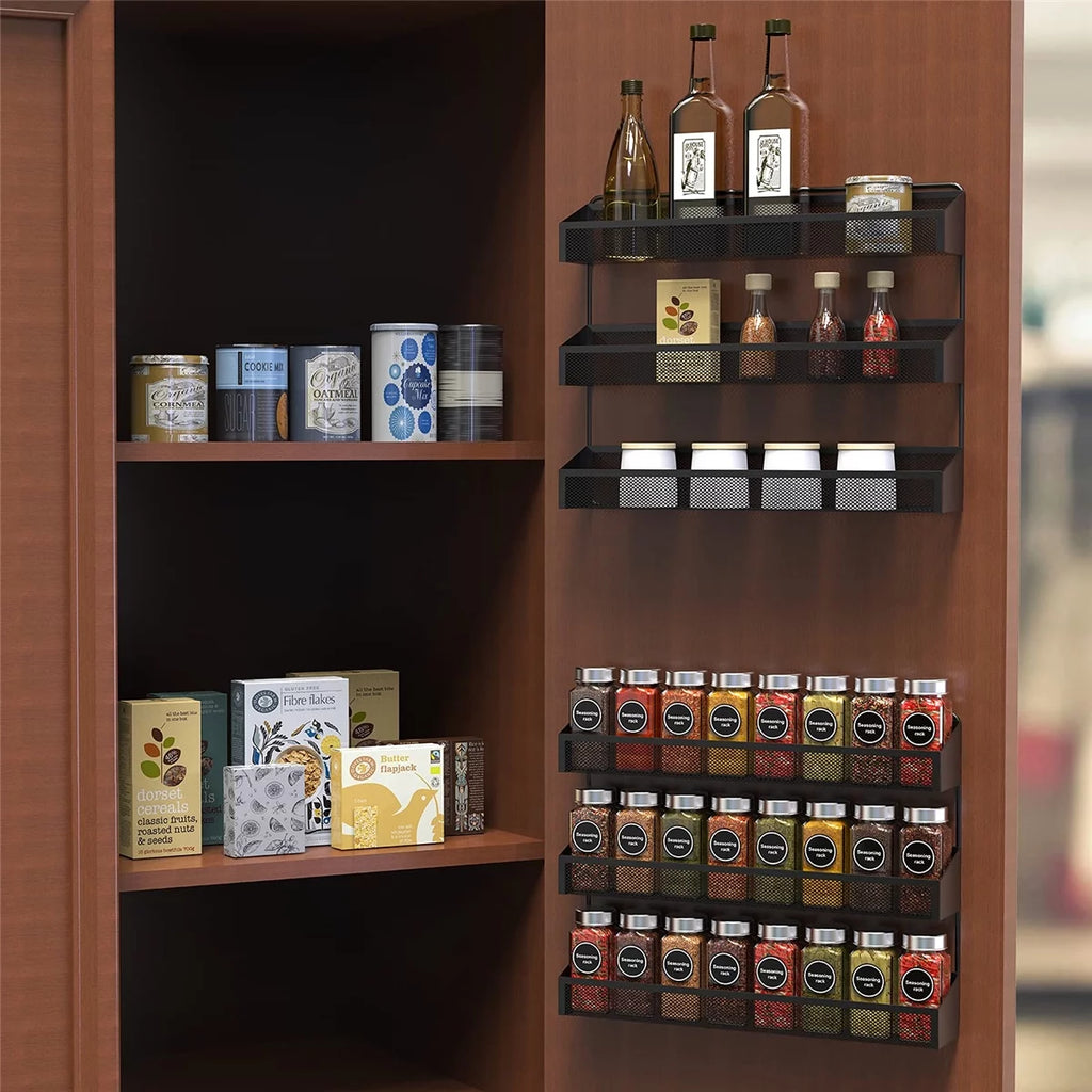 2 Pack 3 Tier Black Spice Rack Organizer Z2293