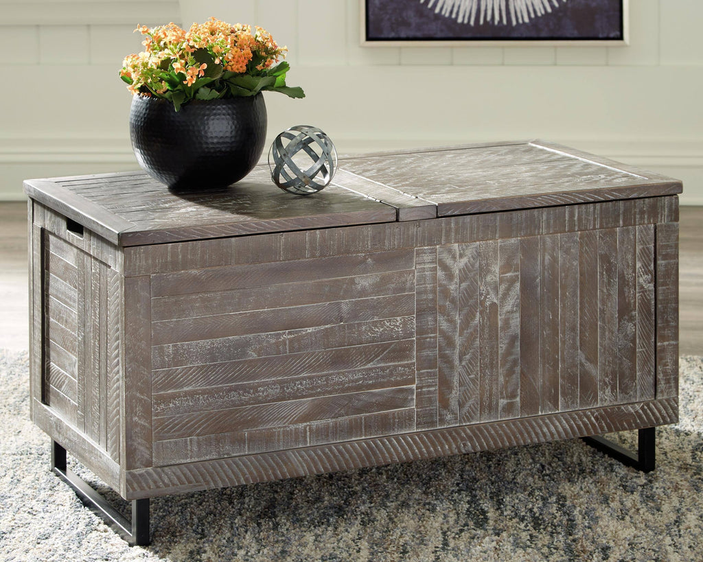 Distressed Gray Storage Trunk F24987