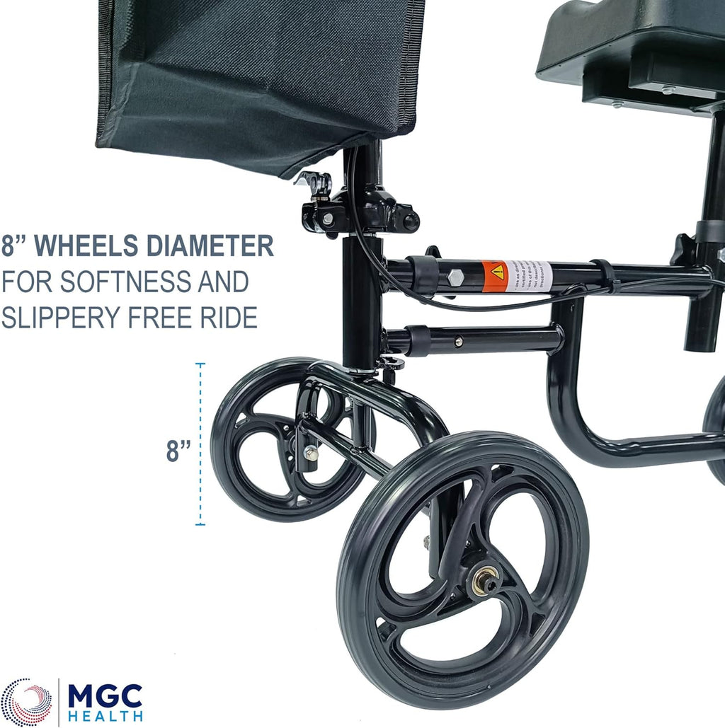 Knee Walker Steerable Leg Scooter with Dual Brakes C163144