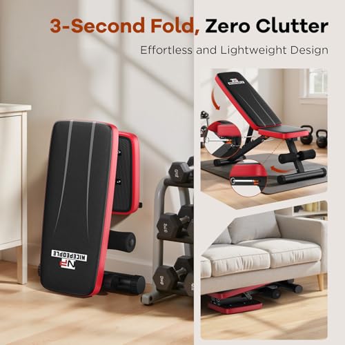 Foldable Weight Bench with 8 Backrests O42148