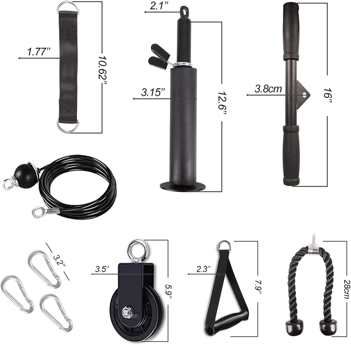 Weight Cable Pulley System Gym Cable Pulley Attachments Home Gym Equipment N735