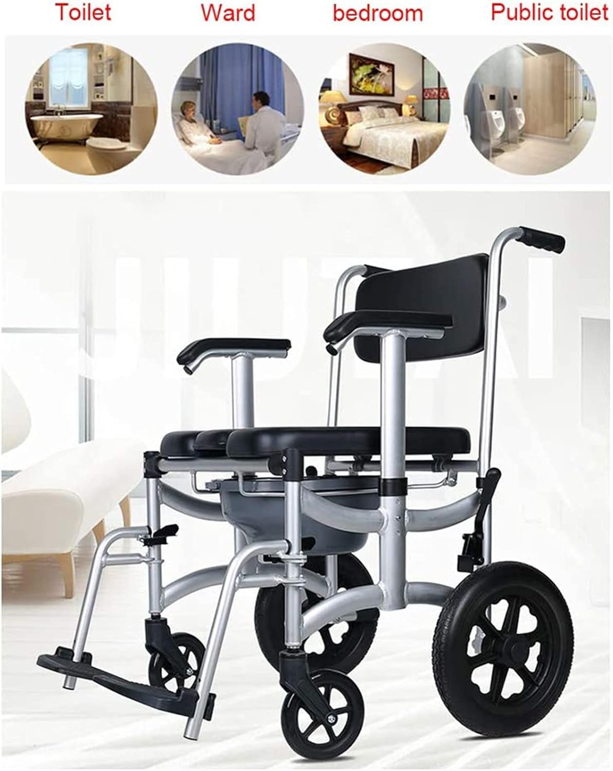 Folding Wheelchair Commode Toilet Chair L759