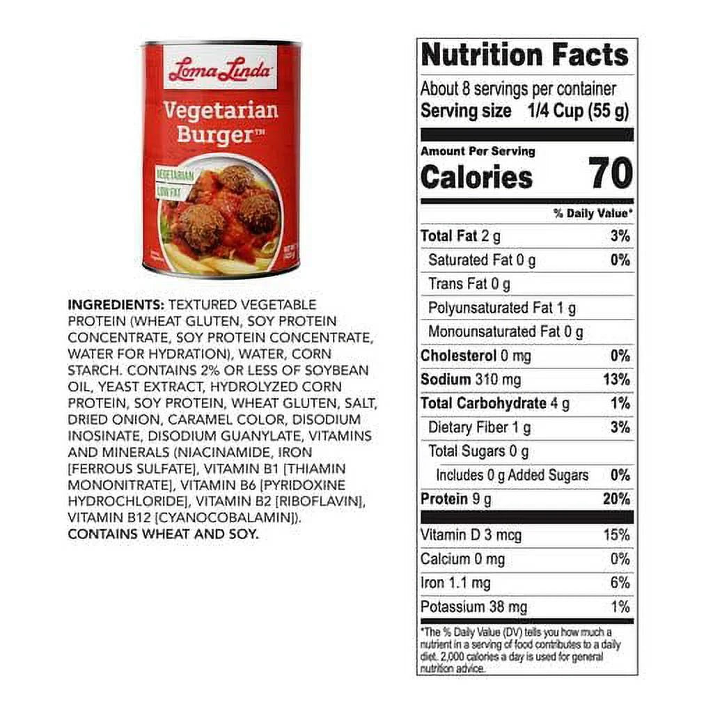 Plant-Based Vegetarian Burger 15 oz 6 Pack P581080