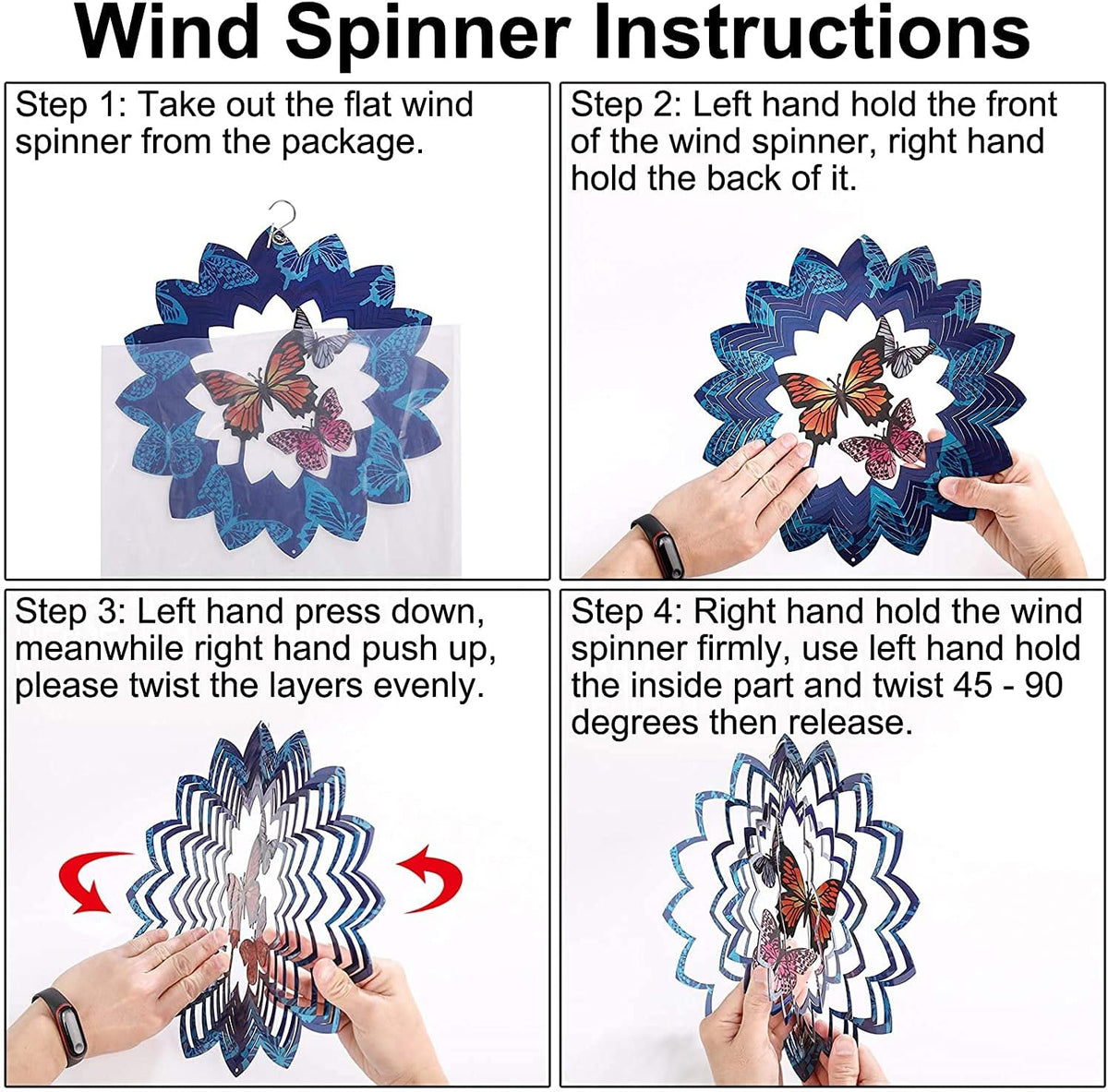 12 Inches Green Metal Wind Spinner D257264