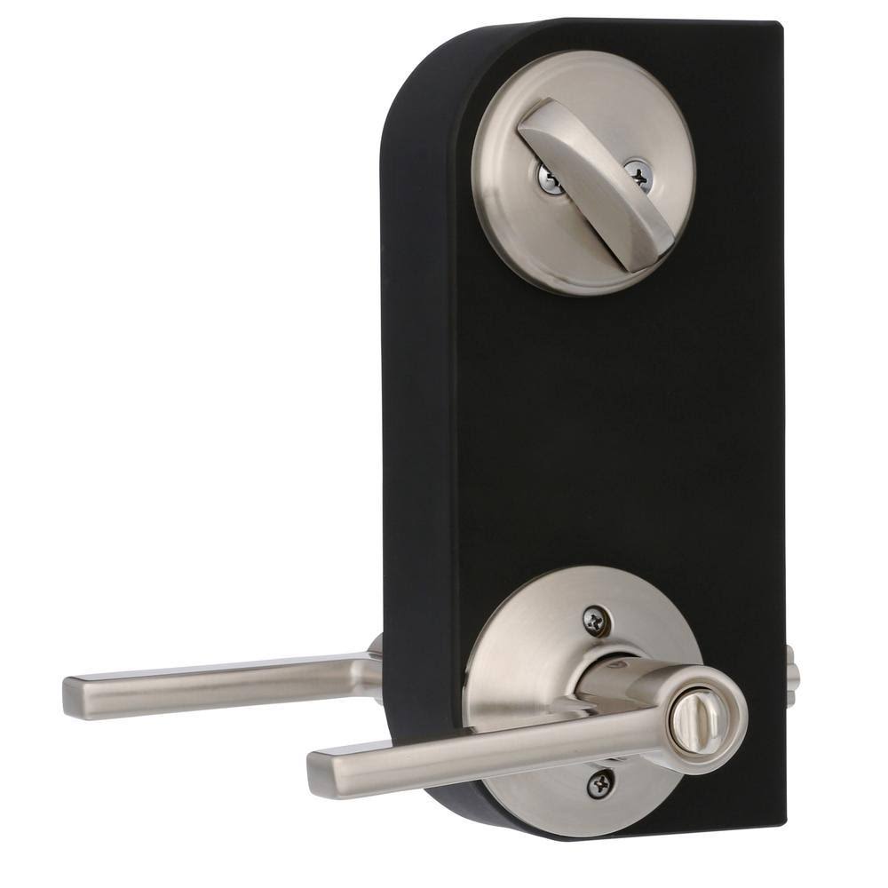 Satin Nickel Single Cylinder Deadbolt Keyed Entry Lever Y812497
