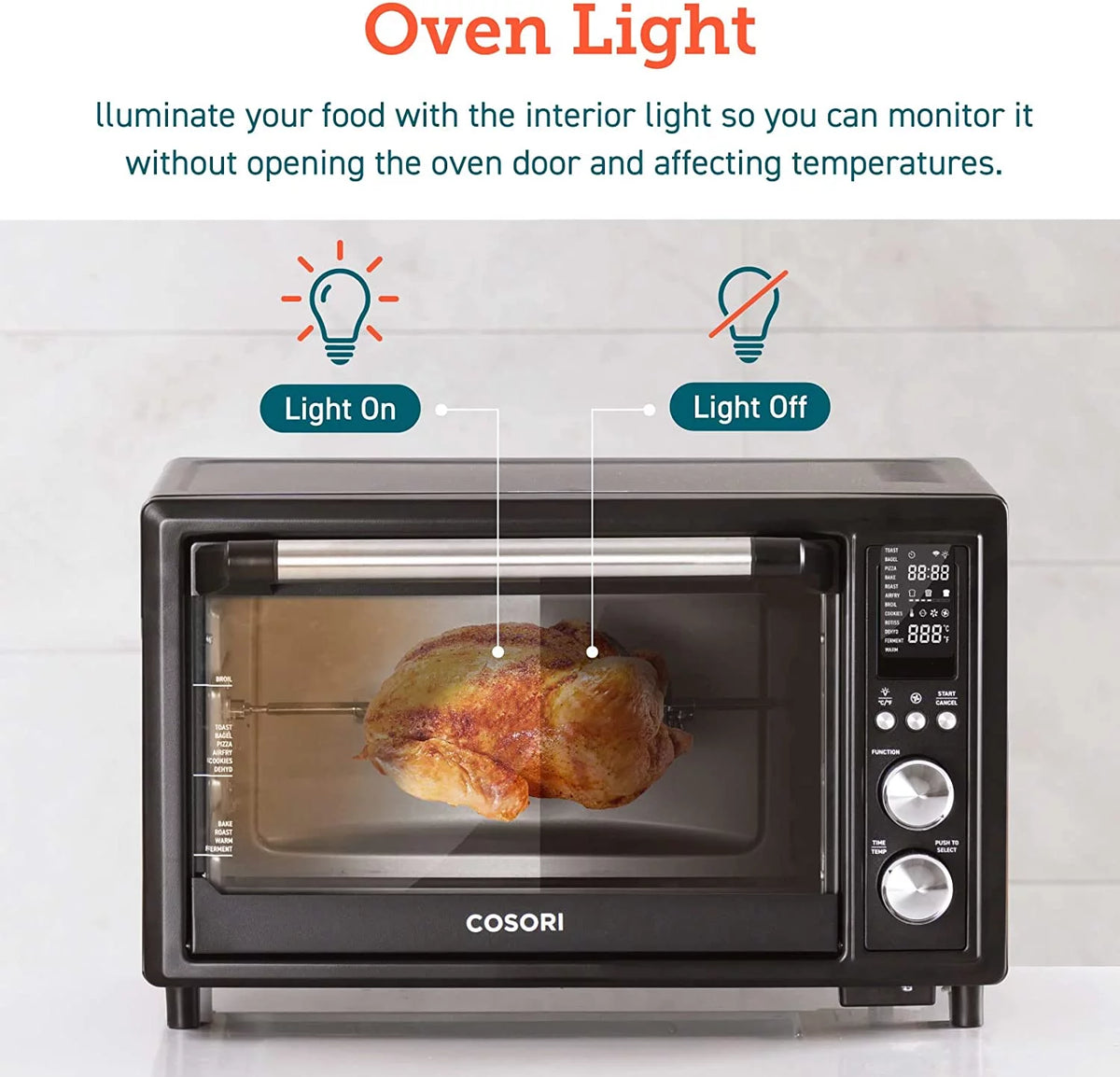 Large 32-Quart Stainless Steel Air Fryer Toaster Oven N5856