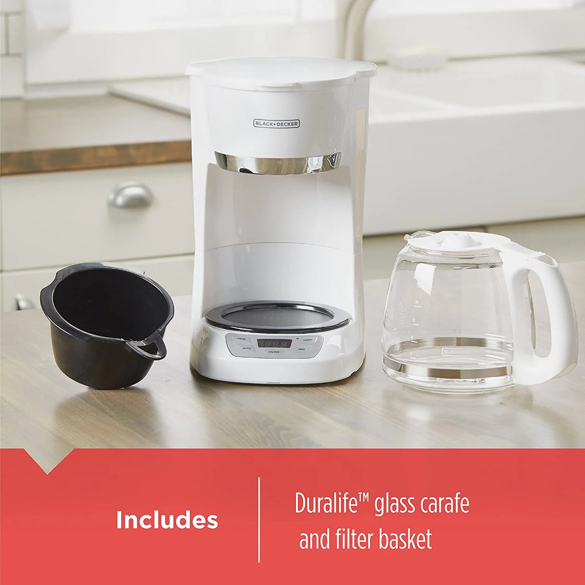 12 Cup White Programmable Coffee Maker I480