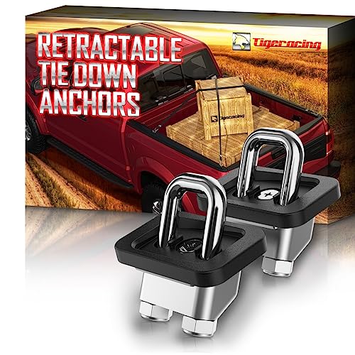 Retractable Truck Bed D Ring Anchors 3000LBS Capacity (of 2) J63560