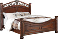 Dark Cherry Wooden California King Bed X1206