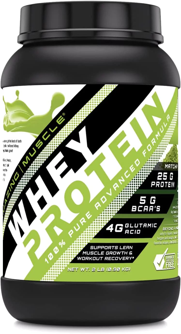 2 Lbs Whey Protein Isolate & Concentrate Matcha J594