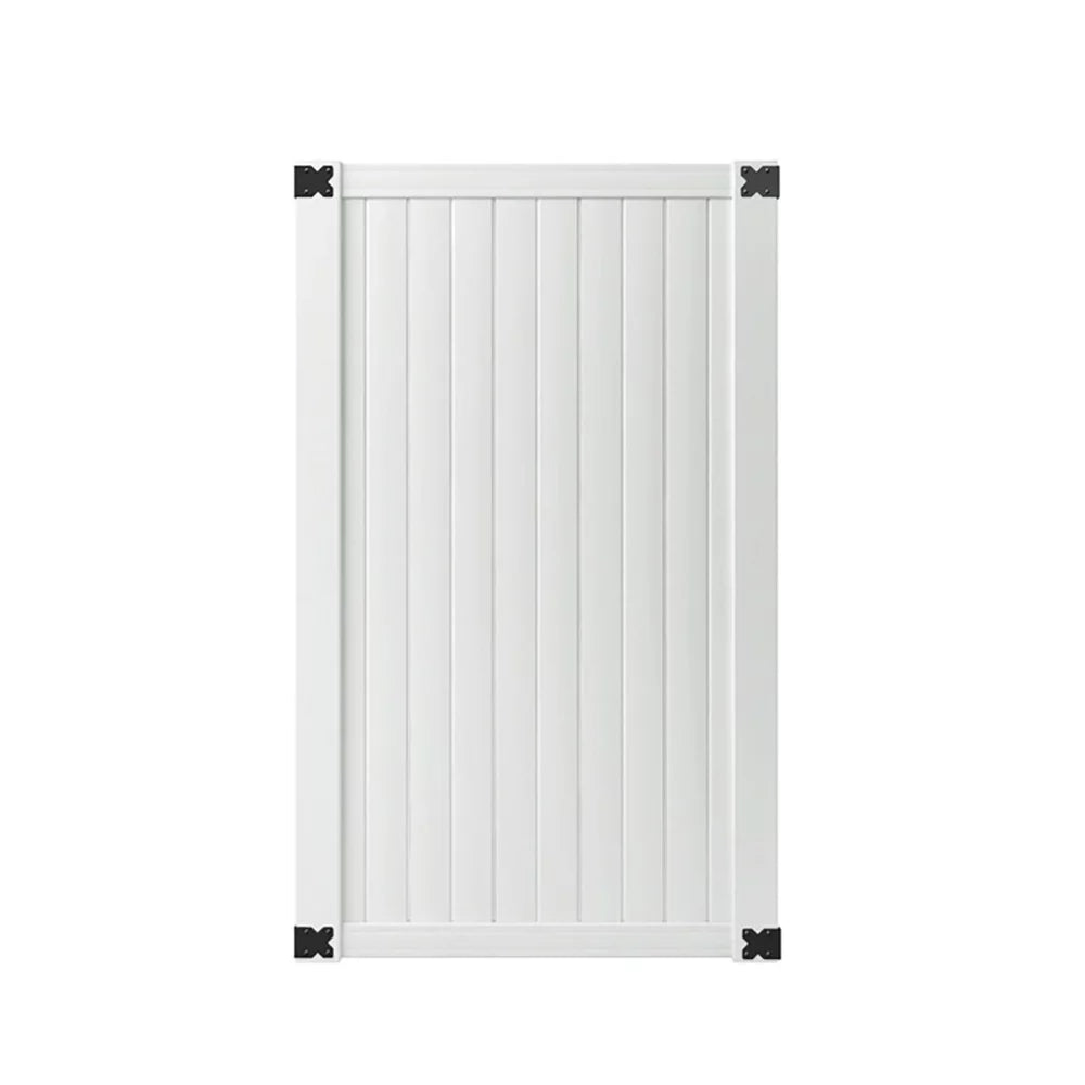 White Vinyl Privacy Fence Gate J597