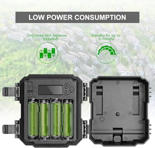 Mini Trail Camera 2 Pack 24MP 1080P HD with 32GB SD Cards Waterproof Night Vision E6433