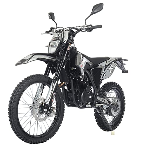 250cc Dirt Bike with 5-Speed Manual Transmission, Electric/Kick Start, 21"/18" Wheels F183