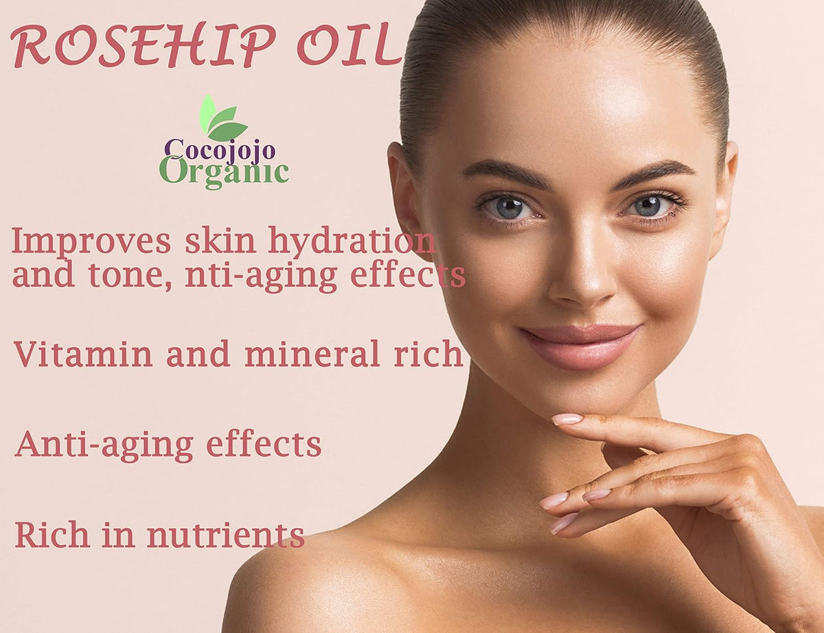 100% Pure Unrefined Cold Pressed Rosehip Oil - 32 Oz G9662