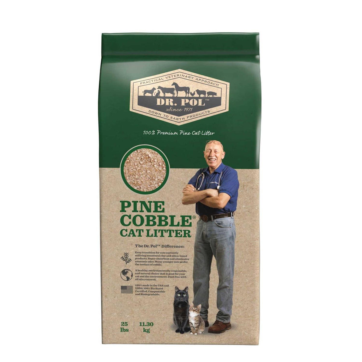Pine Cobble Cat Litter 14lb A9544