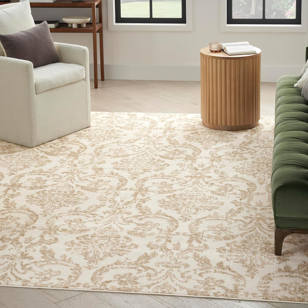 Vintage Ivory Beige 7'10" x 9'10" Area Rug U737023