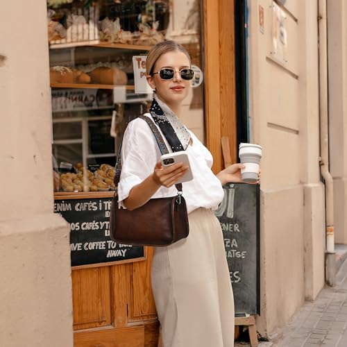 Leather Crossbody Hobo Shoulder Bag with Two Straps W930272