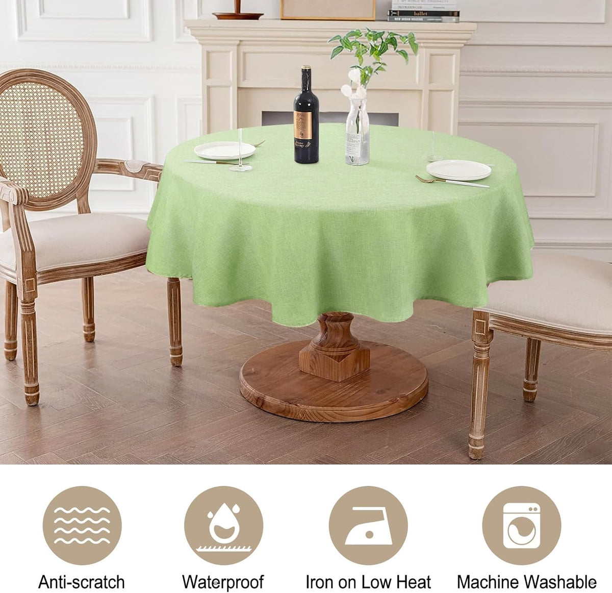 50 Inch Round Waterproof Tablecloth J52799