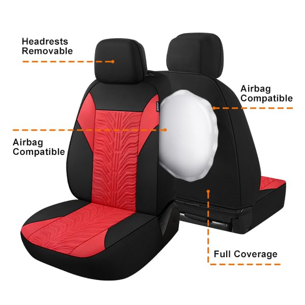Black Washable Cloth Split Bench Seat Covers Z574139